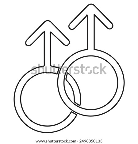 gay line icon. illustration vector graphic of gay.