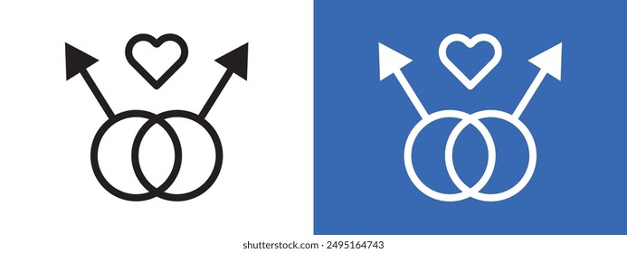 Gay logo sign set vector outline