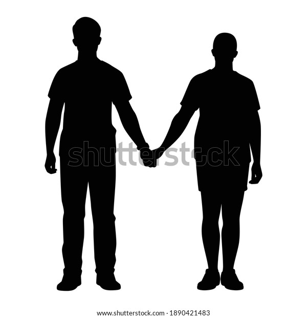 Gay Lovers Couple Silhouette Vector Homosexual Stock Vector Royalty Free 1890421483 Shutterstock 4885