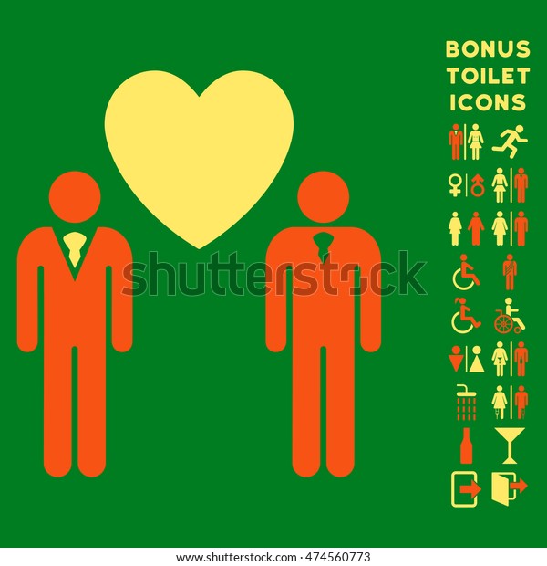 Gay Lovers Icon Bonus Man Female Stock Vector Royalty Free 474560773