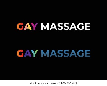 gay massage simple logo design vector.eps