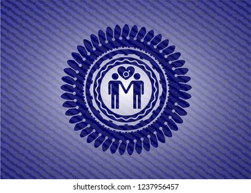 Gay Men Love Icon Inside Emblem Stock Vector (Royalty Free) 1408666604