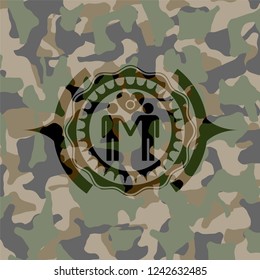gay men love icon inside camo emblem