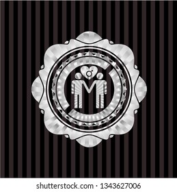 gay men love icon inside silver shiny emblem