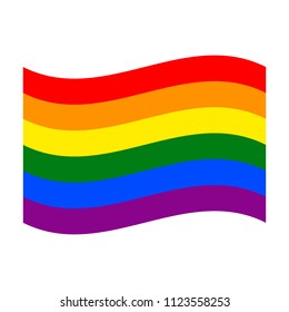 gay pride colorful rainbow flag vector art
