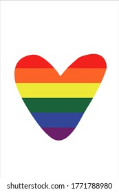 gay pride colors. Heart background