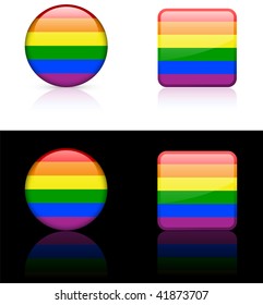  	Botones de la bandera del orgullo gay