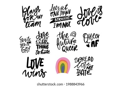 Gay pride. Hand lettering illustration