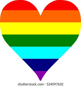 Gay pride heart