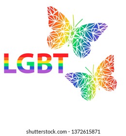 Gay Pride. LGBT concept. Vector colorful illustration. Sticker, patch, t-shirt print, logo design. LGBT graphic symbol