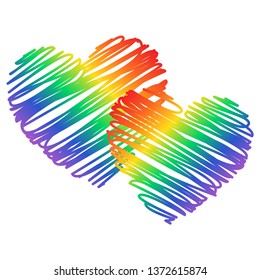 Gay Pride. LGBT concept. Vector colorful illustration. Sticker, patch, t-shirt print, logo design. LGBT graphic symbol