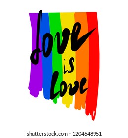 Gay pride LGBT flag. Vector illustration isolated on white background, clipart.