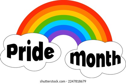 Gay Pride Month Rainbow Cloud