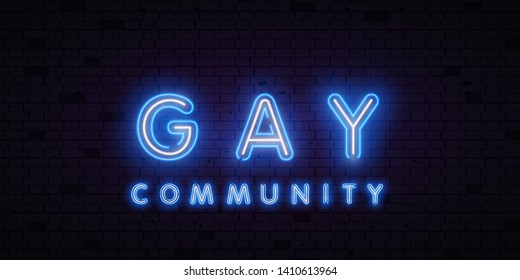 Gay Pride neon text vector design template. LGBT neon logo, light banner design element colorful modern design trend, night bright advertising, bright sign. Vector illustration