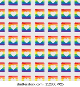 Gay pride pattern . LGBT vector background