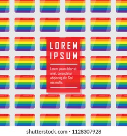 Gay pride pattern . LGBT vector background