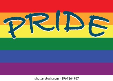 Gay Pride Rainbow flag vector.