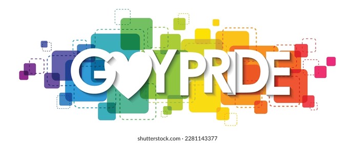 GAY PRIDE rainbow gradient vector typography banner