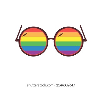 gay pride sunglasses with rainbow flag