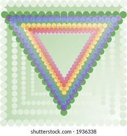 Gay pride triangle and soft pearl background  Illustration is layered   easy to edit 