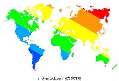 Gay pride world map. Gay pride concept – for stock