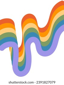 gay rainbow illustration for your design