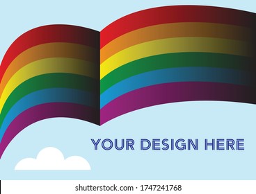 Arcoiris gay/bandera en el cielo 