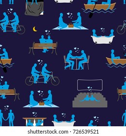 Gay seamless pattern. LGBT love background. Vector illustration
