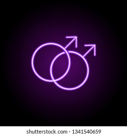 gay sign icon. Elements of Web in neon style icons. Simple icon for websites, web design, mobile app, info graphics