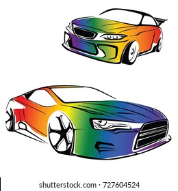 gay sport car vector