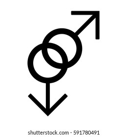Gay symbol.