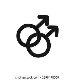 Gay Symbol Doodle Icon, Vector Illustration