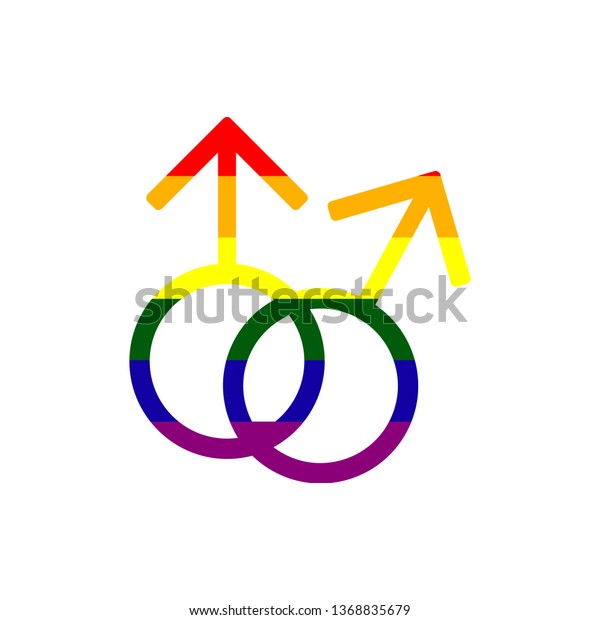 Gay Symbol Rainbow Color Homosexual Vector Stock Vector Royalty Free 1368835679 Shutterstock 