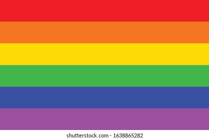 The Gay Trangender flag in traditional rainbow colors