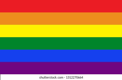 Gay vector flag or LGBT. Rainbow flag. Pride symbol.