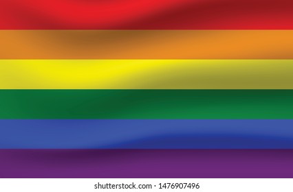 Gay vector flag or LGBT. Rainbow flag. Pride symbol.