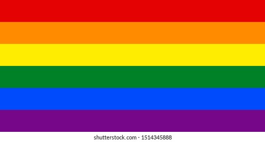 Gay vector flag or LGBT. Rainbow flag. Pride symbol