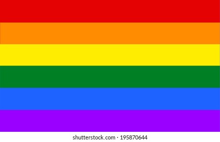 Gay vector flag or LGBT vector flag sign isolated. Gay culture symbol. Homosexual pride. Lesbian sign. Transsexual flag. Human rights and freedom. Urban culture.