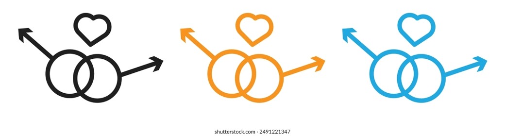 Colección de conjunto de logotipo de Vector gay para App de Web ui
