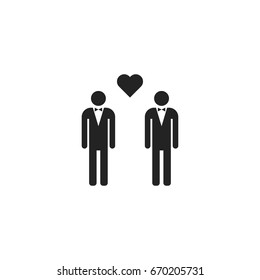 gay wedding icon vector isolated