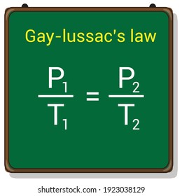 gay-lussac's law formula on chalkboard