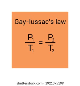 gay-lussac's law formula on white background