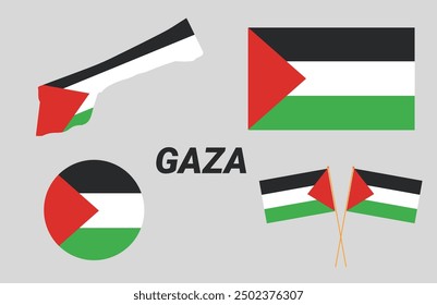 Archivo Eps De Vector De Mapa De Bandera De Gaza