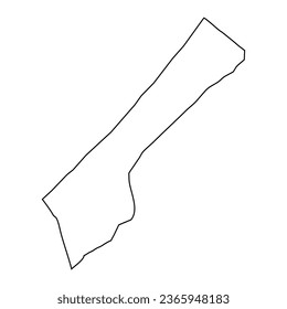 Gaza Strip map, Palestinian territories.