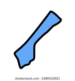 Gaza strip vector map on white background.