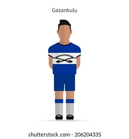 Gazankulu football player. Soccer uniform. Vector illustration.
