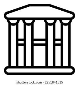 Gazebo building icon outline vector. House pavilion. Wood patio
