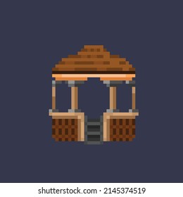 gazebo building in pixel style