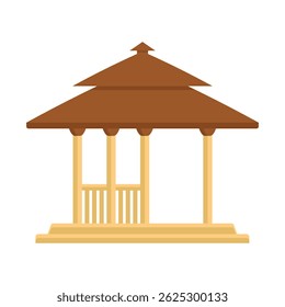 Gazebo design vector icon flat modern isolated illustration