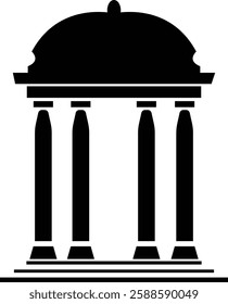 gazebo icon, Black gazebo park silhouette vector template designs, isolated on a transparent background. Gazebo of pergola icons. Gazebo park. Wooden alcove patio, perfect for logos, web page